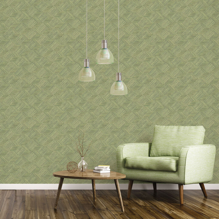 Evergreen Grassy Tile Green Wallpaper 7355