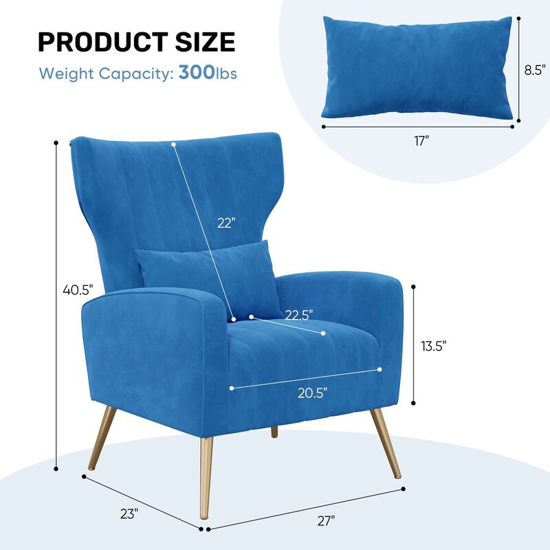 Modern Accent Chair Armchair for Living Room Bedroom Single Sofa Lounge Seating image number 7