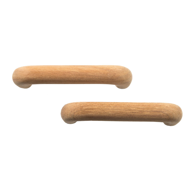 HomeRoots Set of Two Brown Wood C Shape Drawer Pull Knobs image number 4
