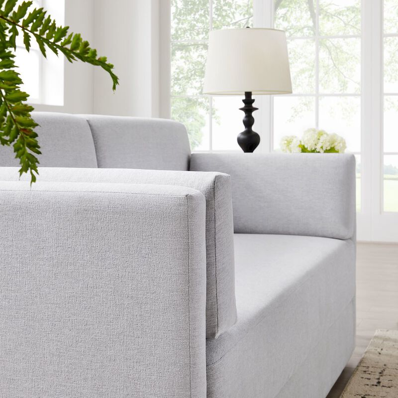 Modway Linden Upholstered Heathered Chenille Sofa
