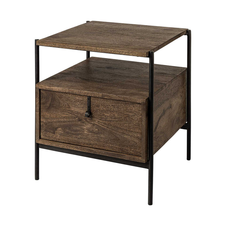 Solid Hardwood Square End Table &ndash; Perfect for Living Room or Bedroom