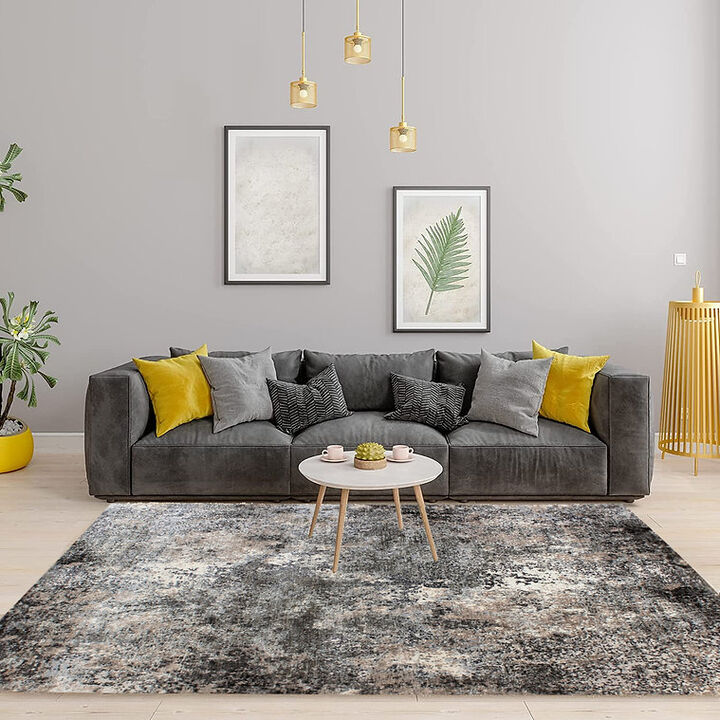 Amour 840117 Charcoal 6' x 9' Rug