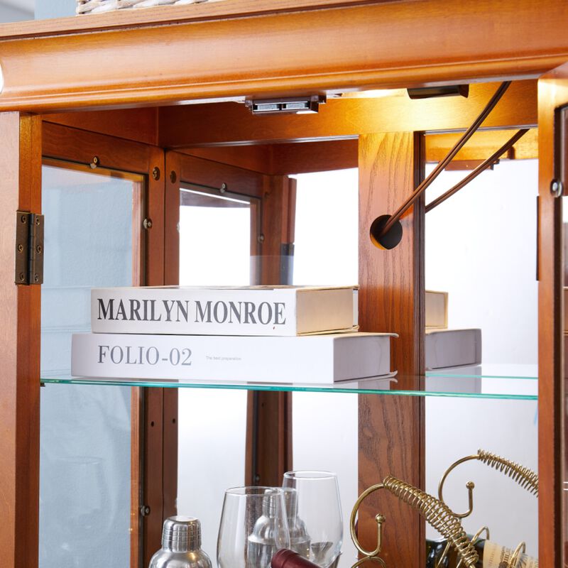 Doblik Lighted Glass Curio Display Cabinet image number 3