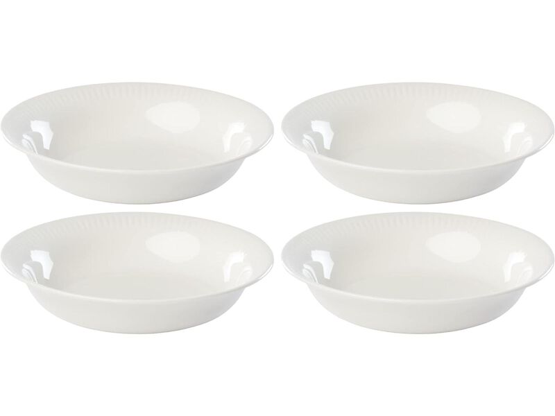 Lenox White Profile Porcelain 4-Piece Pasta Bowl Set