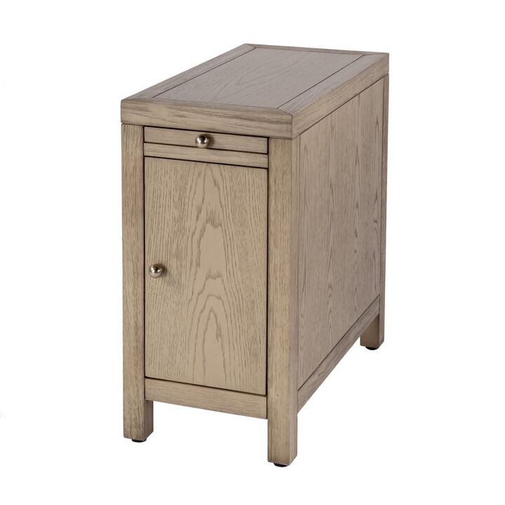 Butler Specialty 12 in. W Rectangular Wood 1 Door Narrow End Table with Pull-Out Tray