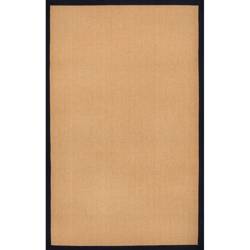 Camden Farmhouse Cottage Border Jute Area Rug