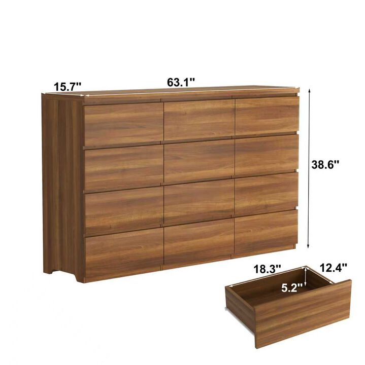 Flemwu 12 Drawers Double Dresser