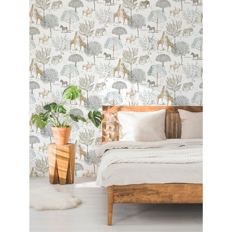 On the Savanna Neutral Wallpaper image number 0