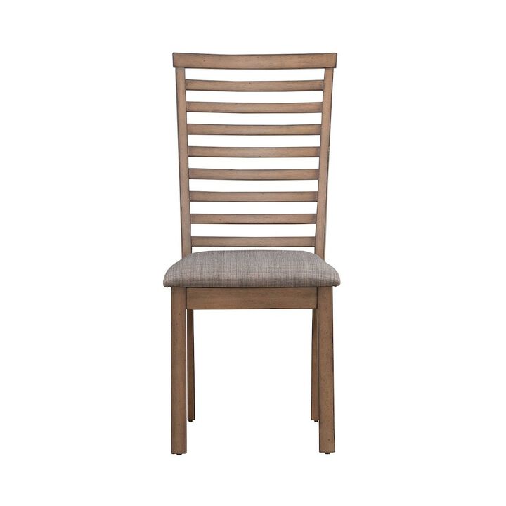 Liberty Furniture Brook Bay Upholstered Ladder Back Side Dining Chair - Set of 2 - Sandstone