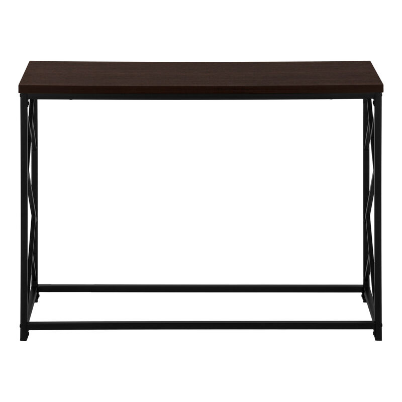 Monarch Specialties I 3534 Accent Table, Console, Entryway, Narrow, Sofa, Living Room, Bedroom, Metal, Laminate, Brown, Black, Contemporary, Modern image number 6