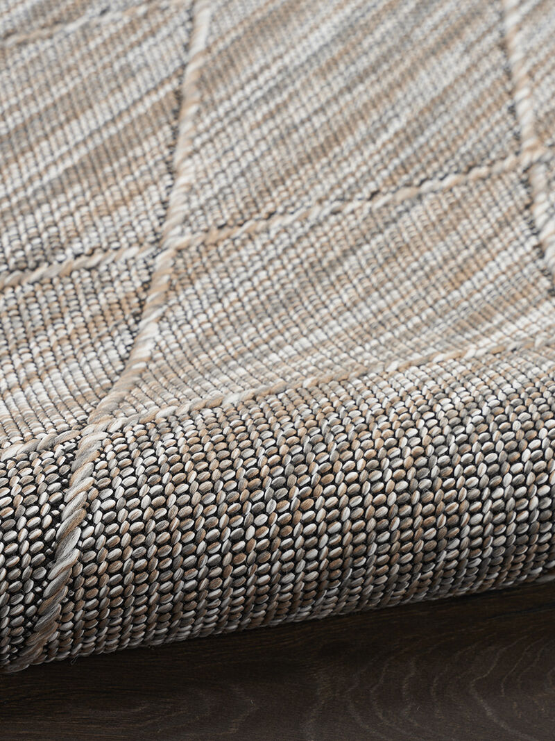 Washable Solutions WSL01 Gray/Mocha 4' x 6' Rug