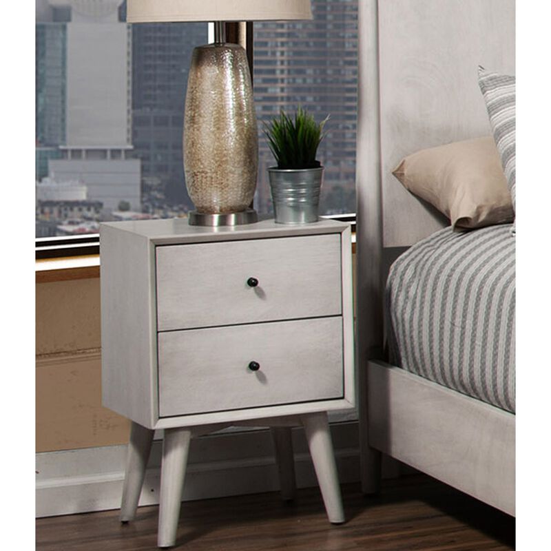 Century-Style Modern Nightstand with 2 Drawers – Wooden Bedside Storage Table