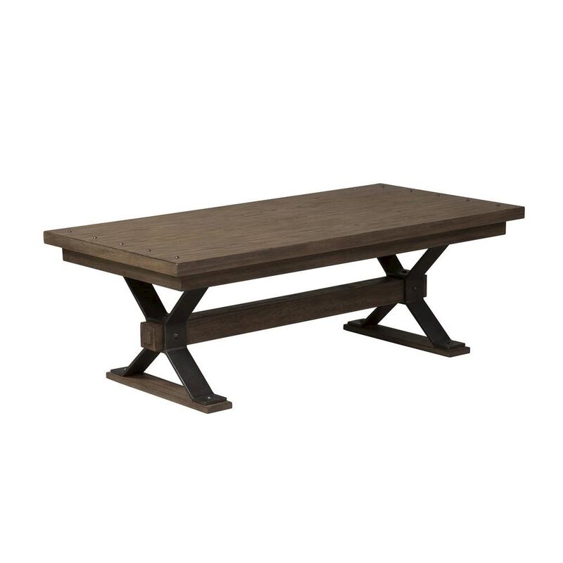 Starlight Canyon Home Brown Rectangular Coffee Table &ndash; Elegant Living Room Center Table Design