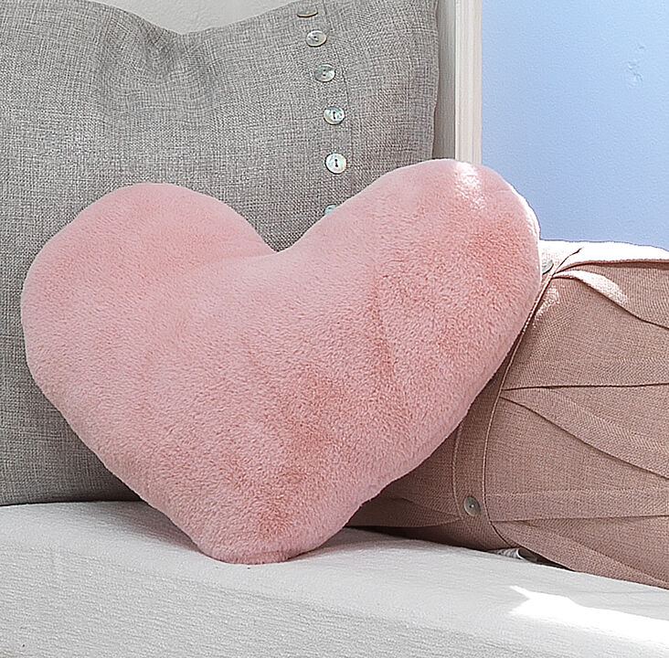 Lambs & Ivy Signature Heart to Heart Soft Pink Decorative Pillow
