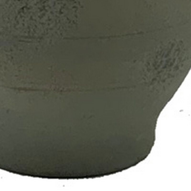 Col Home Decor Flower Vase, Traditional Urn Shape, Sage Green Ceramic - Benzara