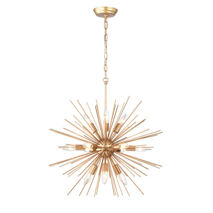 Aika Shiny Bronze 12-light Shiny Bronze Sputnik Sphere Chandelier