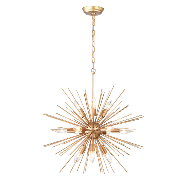 Aika Shiny Bronze 12-light Shiny Bronze Sputnik Sphere Chandelier image number 0