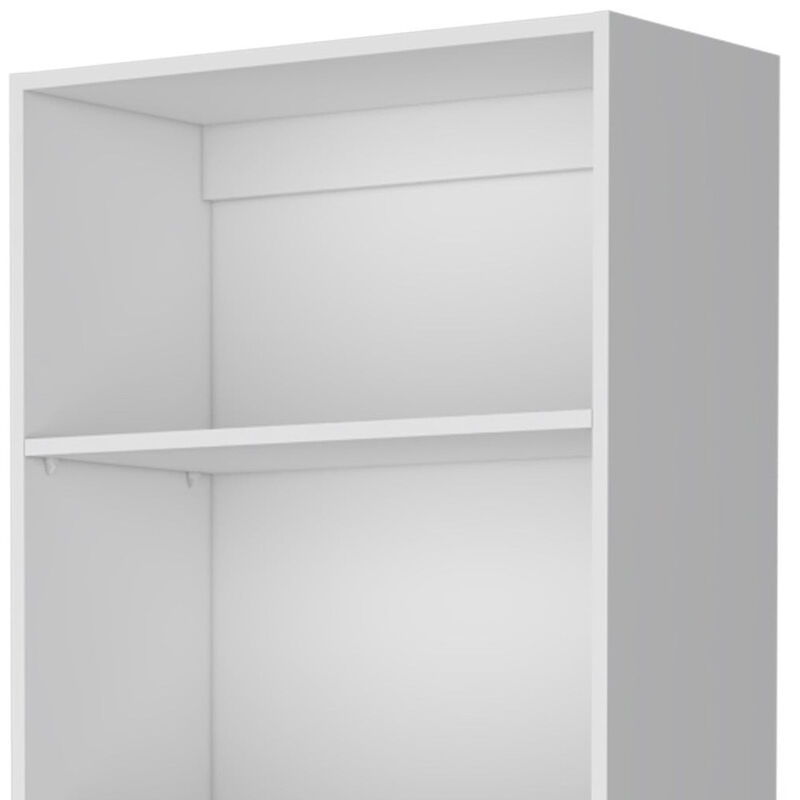 HomeRoots 71" White Wood Five Tier Bookcase image number 2
