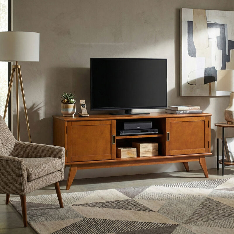 Draper Mid Century Low TV Media Stand image number 2