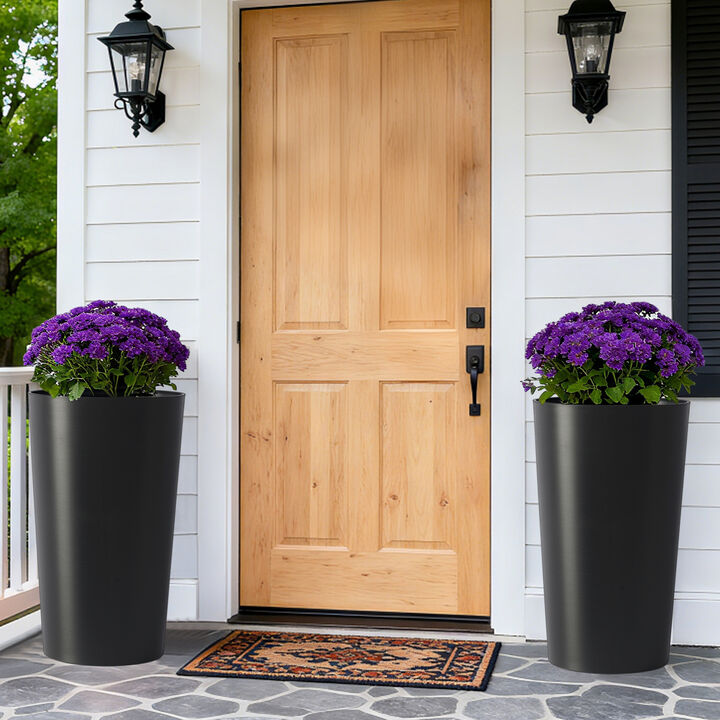 WOW PIONEER Tall Tapered Planter Boxes for Indoor Outdoor Plants Porch Patio Garden Balcony Home and Office Decoration