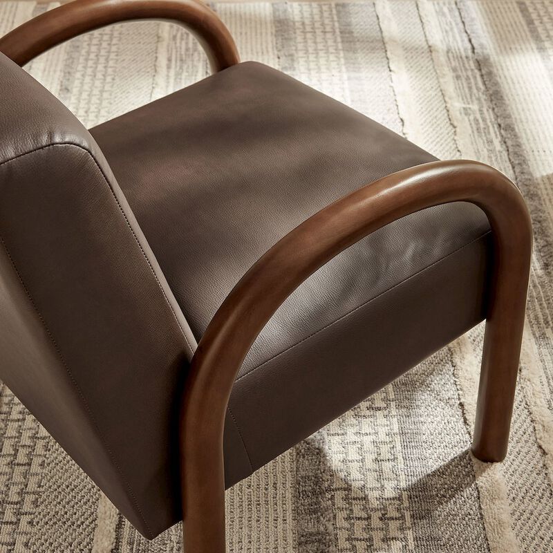 Lunet Faux Leather Upholstered Accent Chair image number 8