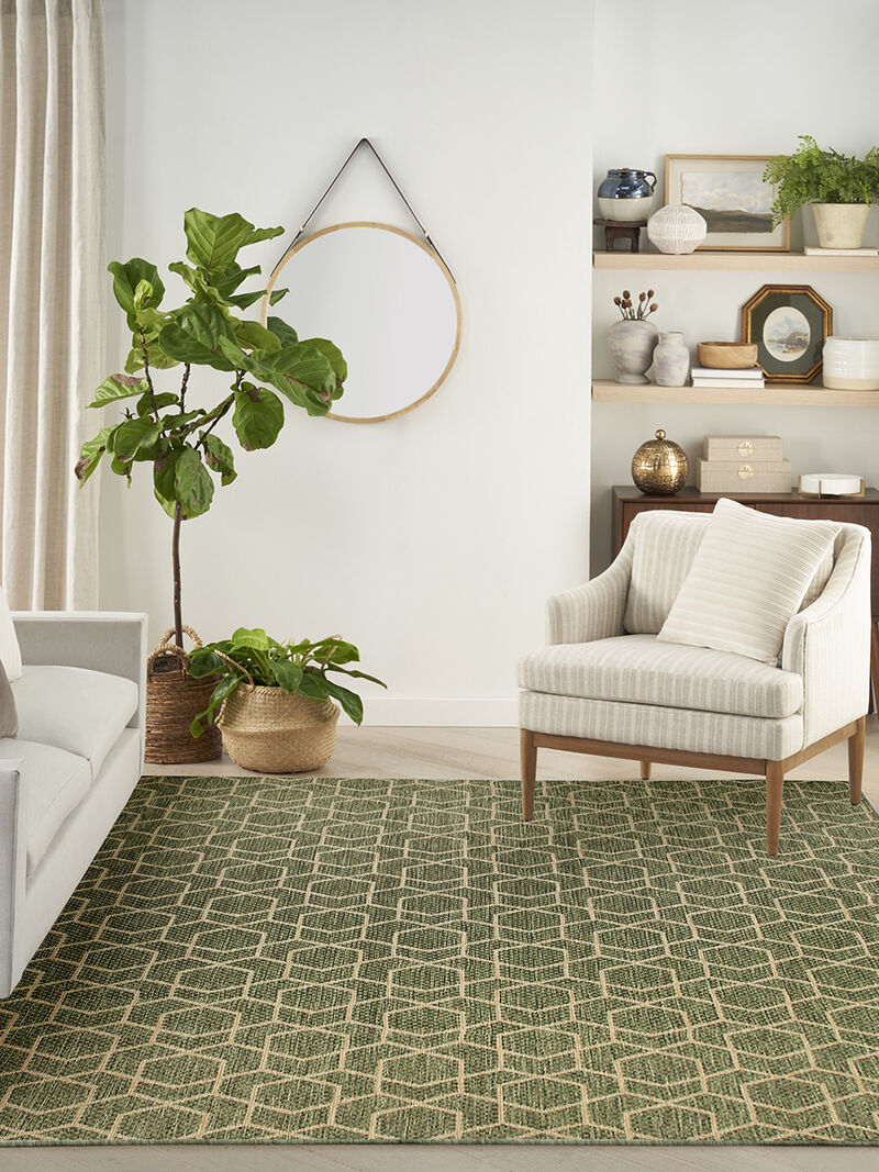 Horizon Indoor/Outdoor HOZ01 Green 10' x 14' Rug
