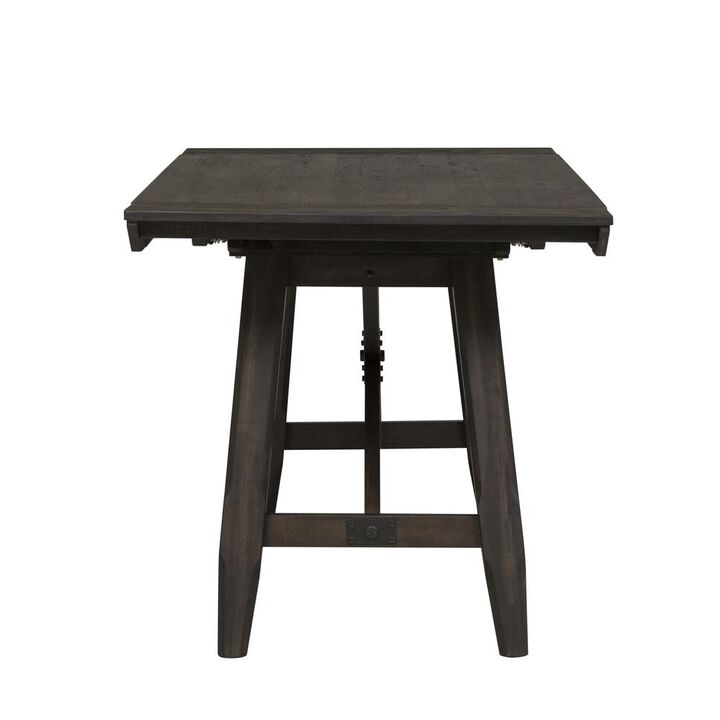 Liberty Furniture Double Bridge Gathering Table Set in Dark Chestnut