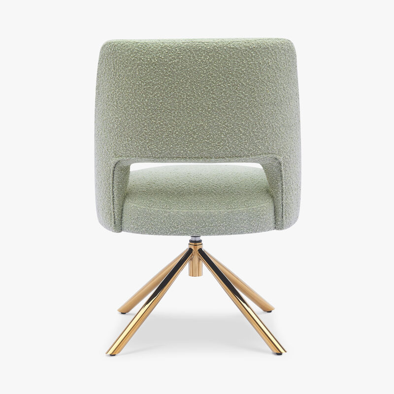 WestinTrends Genevieve Mid-Century Modern Wide Boucle Swivel Accent Arm Chair