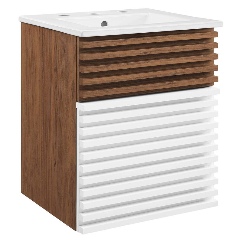 Render 18" Wall-Mount Bathroom Vanity image number 2