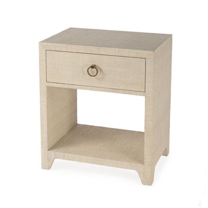 Butler Specialty Bar Harbor Raffia 1 Drawer Nightstand, Natural