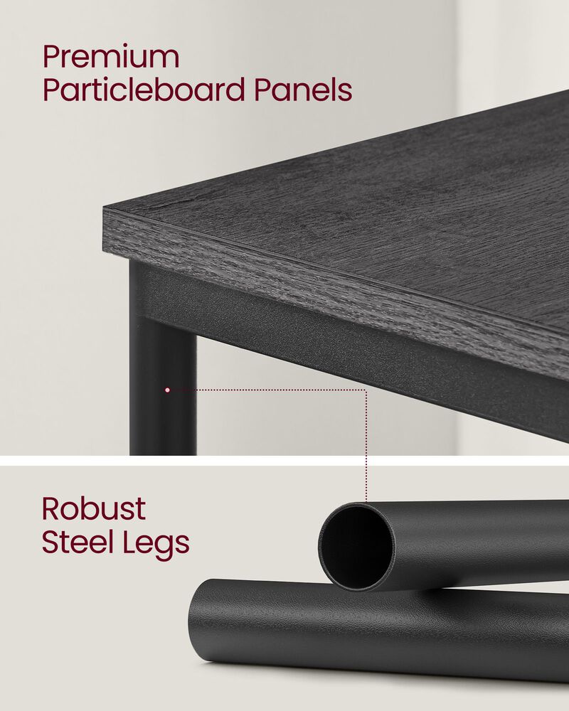 Steel Frame End Tables with Storage Shelf for Living Room and Bedroom- Set of 2