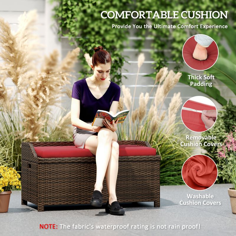 Rattan Storage Box For Patio Storage Purpose image number 4