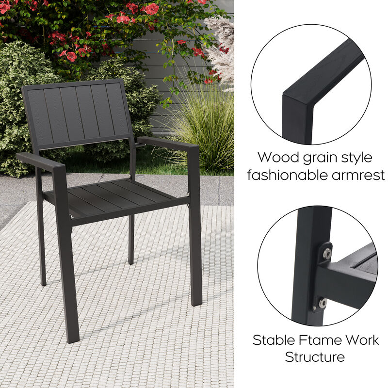 Warzeb 5‑Piece Outdoor Patio Dining Set image number 4