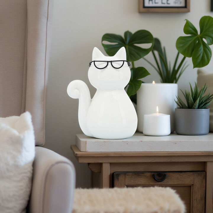 Cat with Glasses Figurine