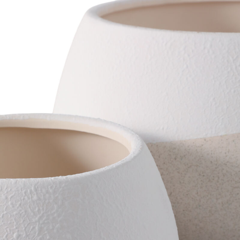 Textured Half-dipped Planters Set