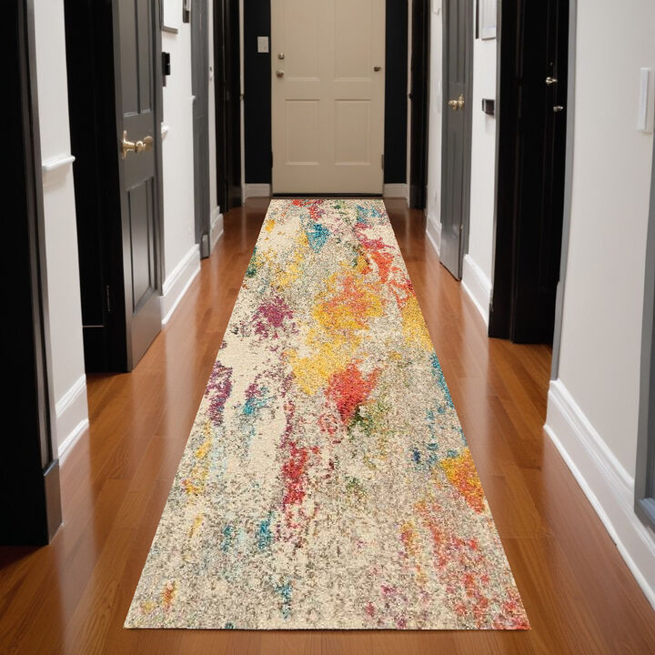 HomeRoots Abstract Runner Rug