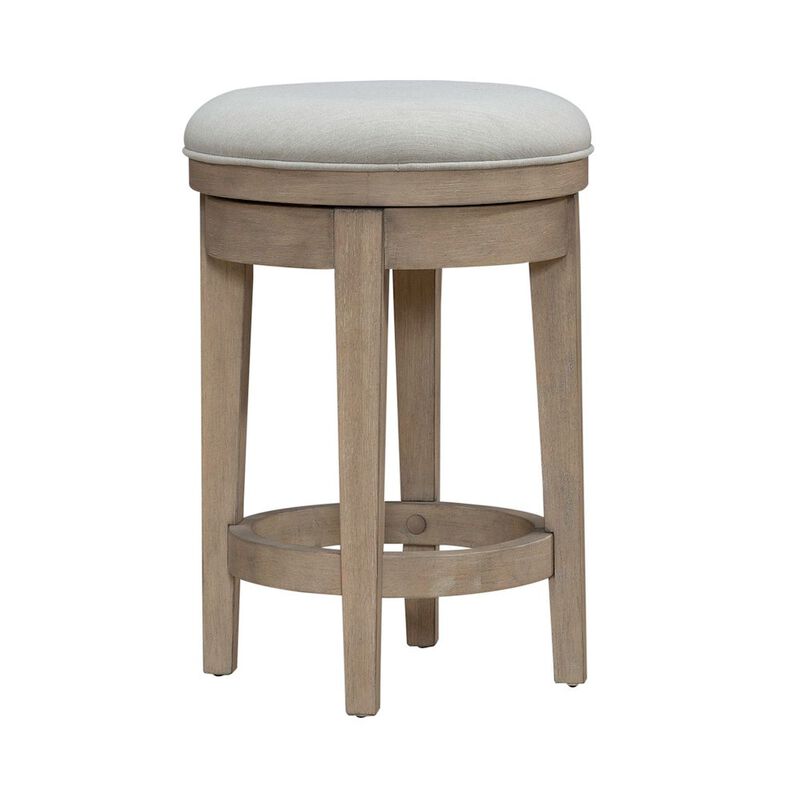 Liberty Furniture Brentwood Upholstered Swivel Console Stool  - Sandstone image number 6