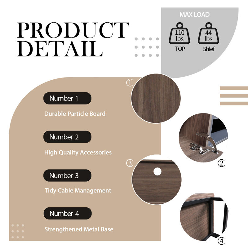 Merax Entertainment Center TV Stand for Living Room