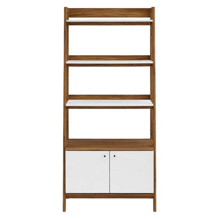 Wooden Bookshelf in Natural Finish with Open Storage Design