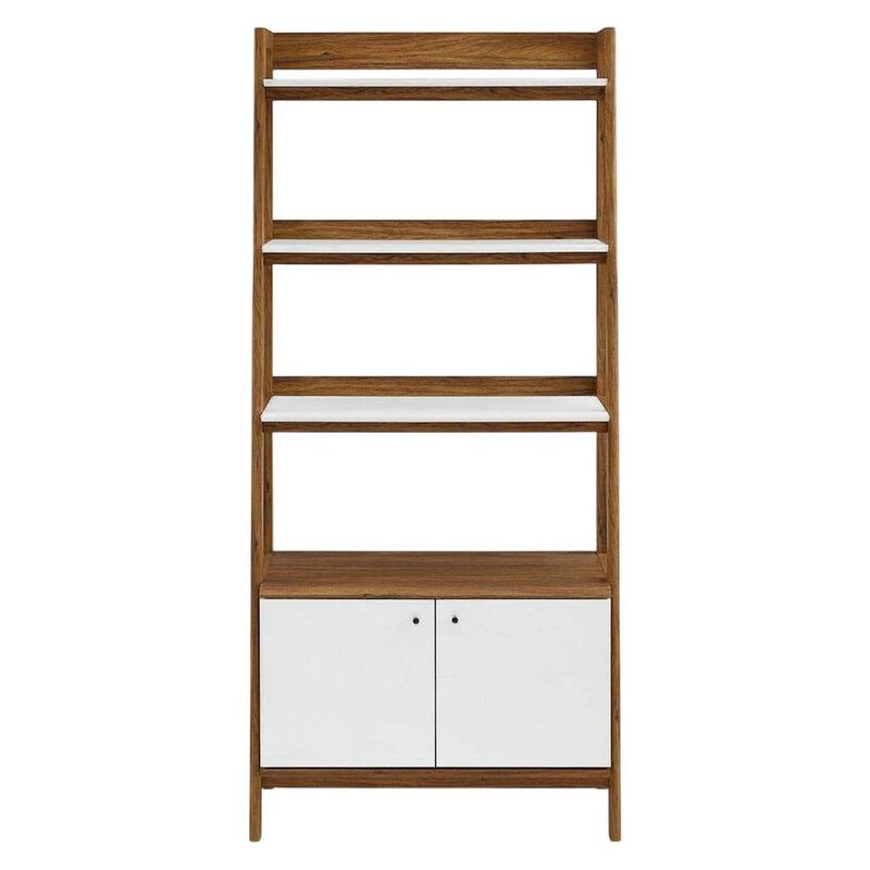 Wooden Bookshelf in Natural Finish with Open Storage Design image number 1