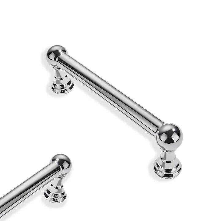 ZAUYX 2 Pack 3 Inch Hole Center Polished Chrome Cabinet pulls Solid Heavy Duty Drawer Handles Dresser Handles Cabinet Handles Ba