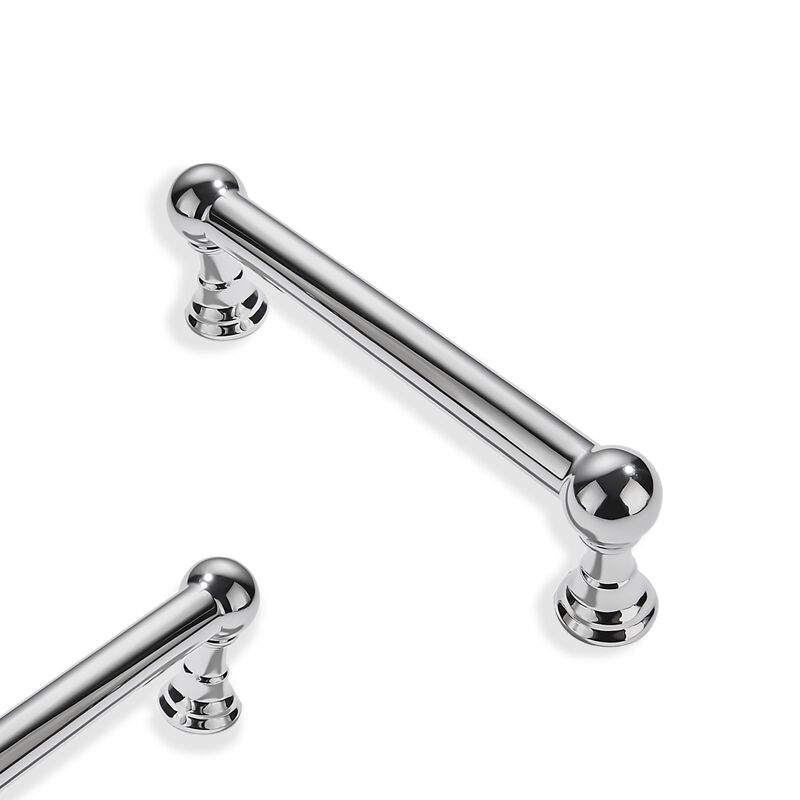 ZAUYX 2 Pack 3 Inch Hole Center Polished Chrome Cabinet pulls Solid Heavy Duty Drawer Handles Dresser Handles Cabinet Handles Ba