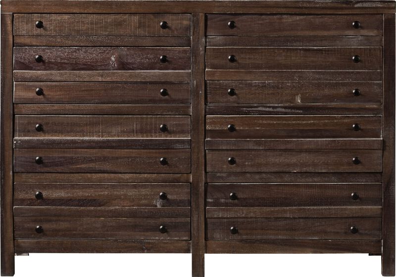 Townsend Eight Drawer Solid Wood Dresser in Java