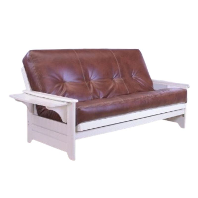 Phoenix Frame-Antique White Finish-Oregon Trail Saddle Mattress