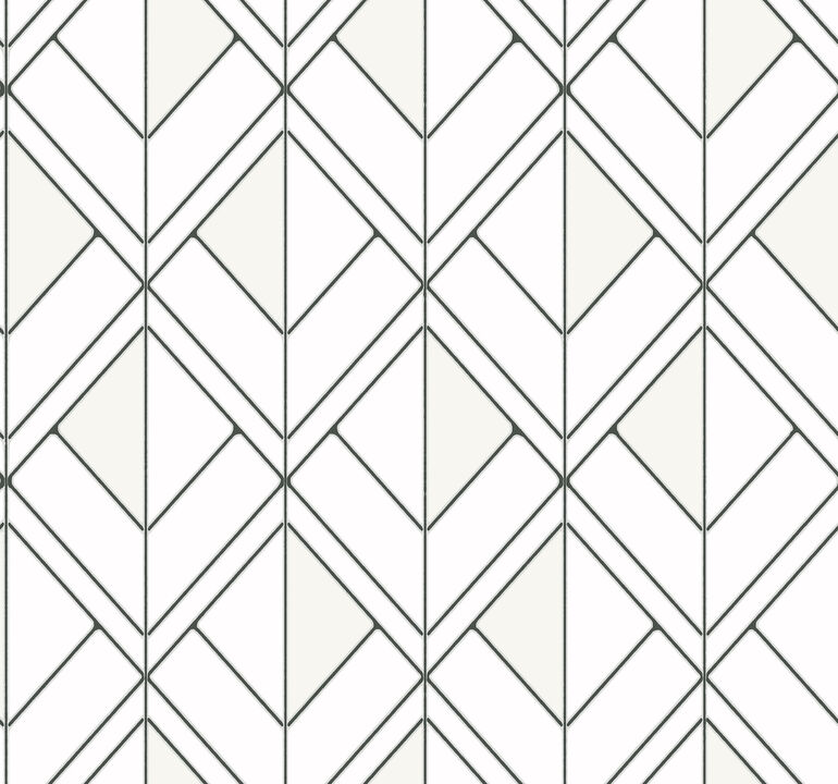 Diamond Shadow White Wallpaper