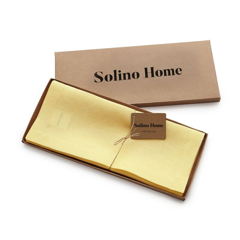 Solino Home 100% Pure Linen Table Runner - Fete