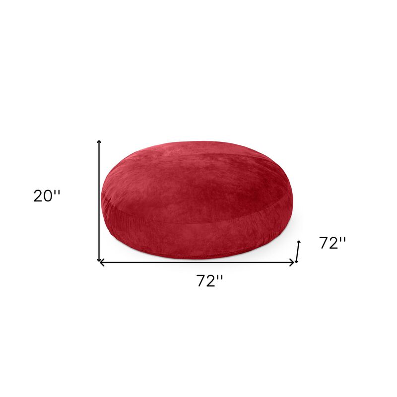 HomeRoots 72" Cinnabar Microsuede Bean Bag Chair image number 3