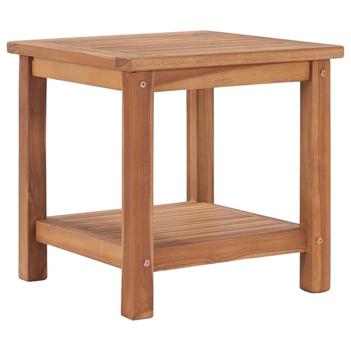 vidaXL Coffee Table 17.7"x17.7"x17.7" Solid Teak Wood
