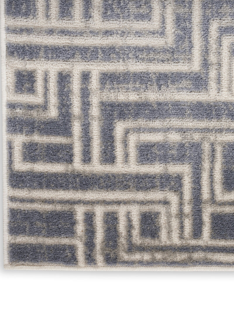 Serenity Home SRH04 Blue/Ivory 2'2" x 7'6" Rug image number 3