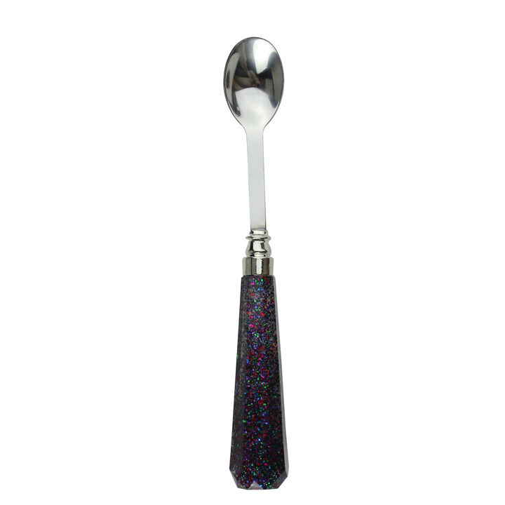 9.5" Multi-color Glitter and Silver Stainless Steel Mixing Cocktail Bar Spoon